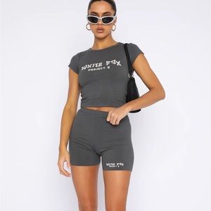 White Fox t-shirt/shorts set